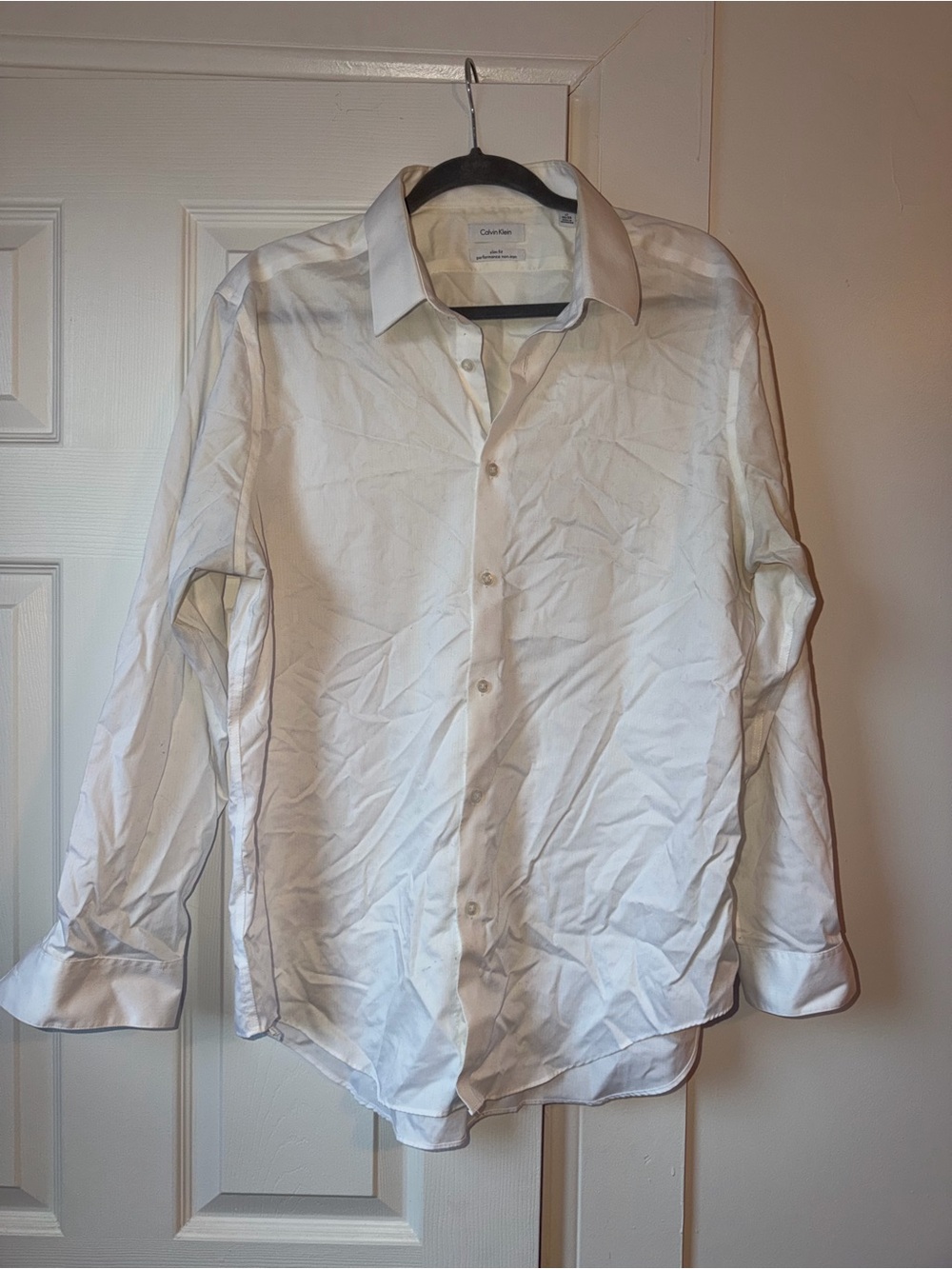 Calvin Klein White Men's Slim Dress Shirt